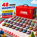 48 de mașinuțe miniaturale detașabile, cu garaj încorporat