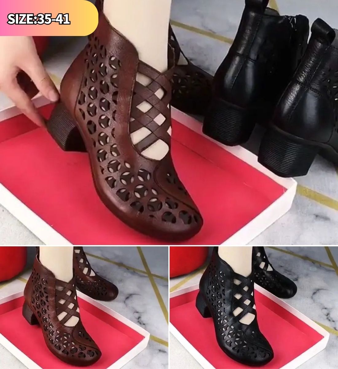💟【49% OFF】💕【35-41】Tocuri înalte casual din piele goală de damă