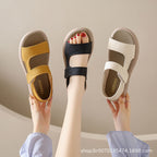 👡【35-43】 sandale retro de vară cu un singur picior din piele moale, cu talpă moale