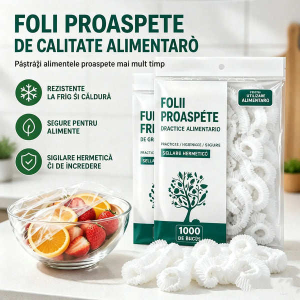 ✨500 de folii din plastic reutilizabile, flexibile și sigure pentru contactul cu alimentele