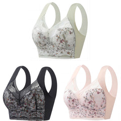 🔥🔥【Cumpărați 3, primiți 3 gratuit】【6 buc】💕🎁【40kg-100kg】Sutien de mărime mare din mătase de gheață fără cusături, respirabil și reglabil