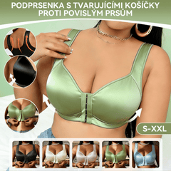😍👙【3 bucăți】【40-100 kg】Sutien push-up pentru femei cu mărimi mari, fără balene, cu închidere în față și care previne lăsarea sânilor