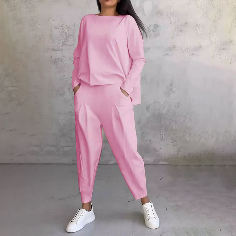 💥💥Set sport casual din bumbac pentru femei, top + pantaloni