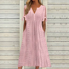 💥💥👗【Reducere de 40% + Plată la livrare】😍【S–5XL】Rochie nouă, simplă și frumoasă, de culoare solidă 2026, lejeră și casual