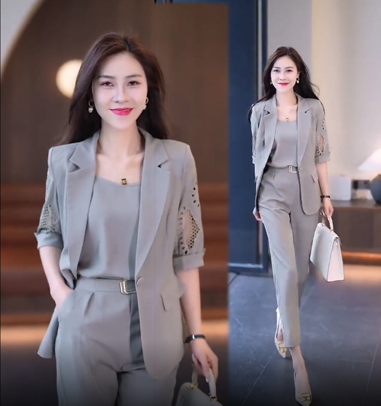 🏆【Jachetă+Vestă+Pantaloni】Set de trei piese, costum casual nou la modă 2026