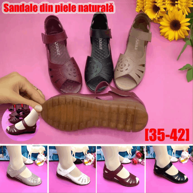 🔥【35-41】Sandale confortabile de damă din piele naturală cu talpă moale