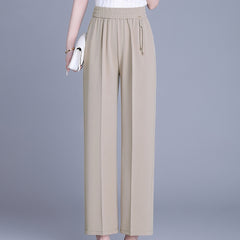 【XL-6XL】Pantaloni de vară cu talie înaltă și croială dreaptă｜Lejeri, subțiază silueta｜Perfecți pentru ținute zilnice