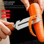 【Cumpără 1, Primești 1 GRATIS】 🔪 Curățător de bucătărie multifuncțional 3în1: curăță, feliază și deschide dopurile sticlelor!