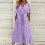 💥💥👗【Reducere de 40% + Plată la livrare】😍【S–5XL】Rochie nouă, simplă și frumoasă, de culoare solidă 2026, lejeră și casual
