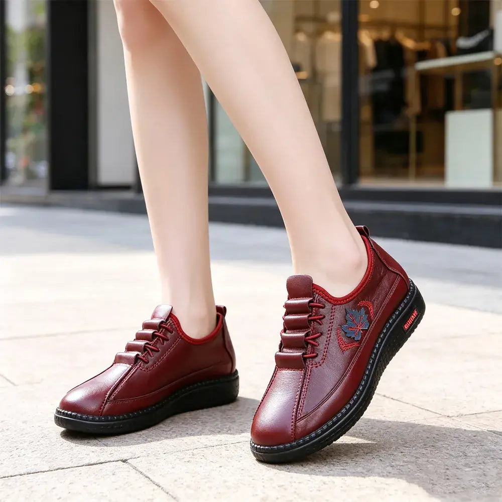 👟【36-43】Mocasini damă din piele naturală – ușori și confortabili, potriviți pentru seniori