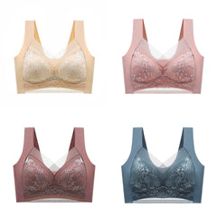 🔥【Cumpără 2 primești 2 gratis】Vânzare fierbinte👙【40-110 KG】 Sutien confortabil, fără cusături, din dantelă