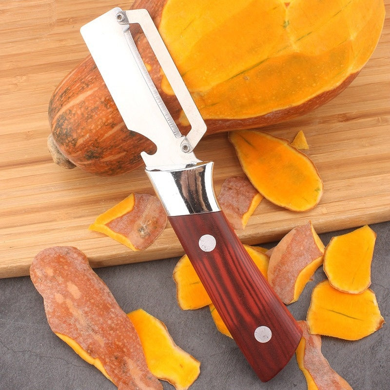 【Cumpără 1, Primești 1 GRATIS】 🔪 Multifunkcionális 3 az 1-ben konyhai tisztító: tisztít, szeletel és nyitja a palackdugókat!
