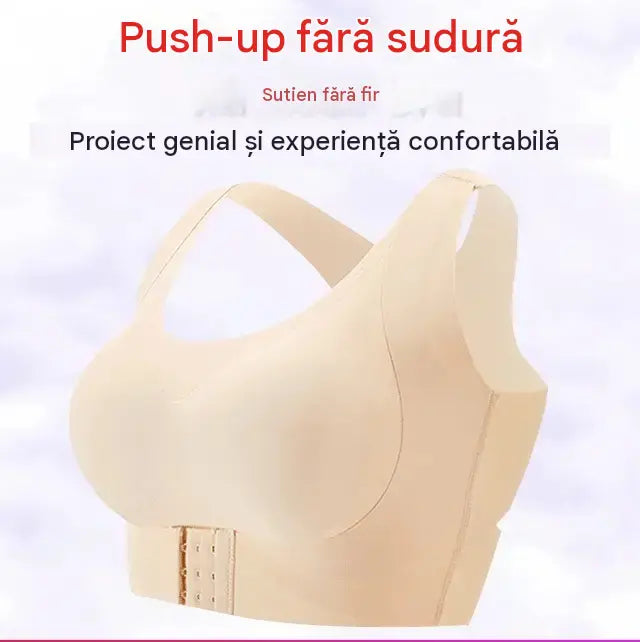 🎉⚡【2 bucată】Sutien ușor de închis în față, cu spate încrucișat, cu efect de corectare a posturii și fără balene, care asigură susținere completă și confort