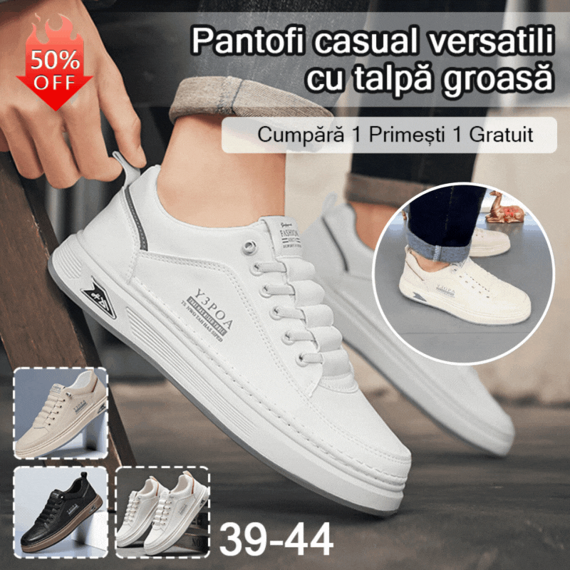🔥💯[39-44] Pantofi sport din piele rezistentă la apă și murdărie, cu talpă moale pentru confort maxim🔥