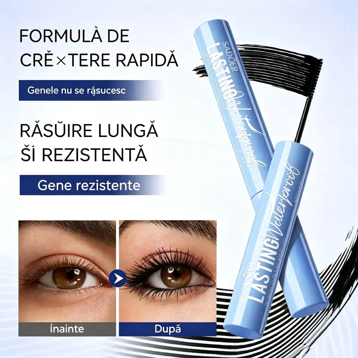 【Cumpără 1 și primești 1 gratis】Rimel cremos și rezistent la apă, care asigură o curbare perfectă a genelor❤️