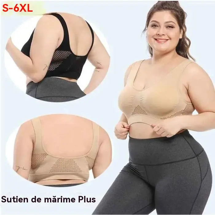 【50% OFF]🥰【Pachet de 3】Sutien respirabil și răcoros pentru mărimi mari❤️【40-120KG】