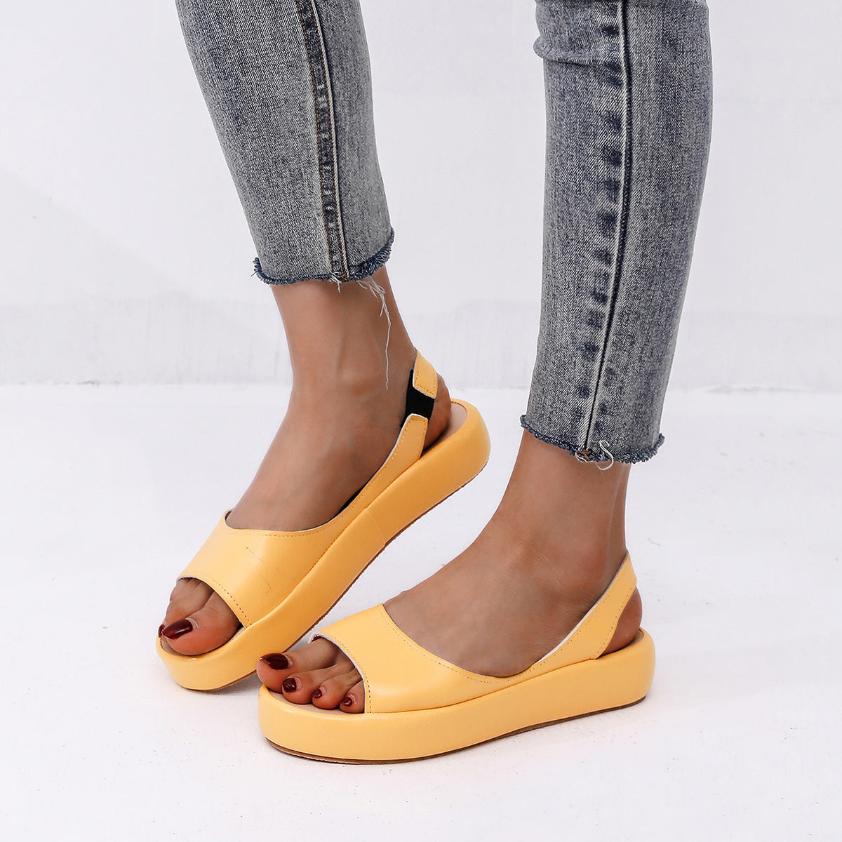 🔥【50% REDUCERE】🔥【35-43】 Sandale ortopedice confortabile pentru femei pe platformă
