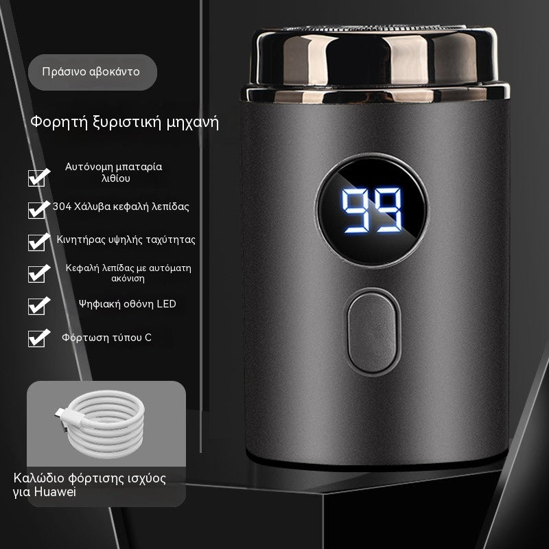 Aparat de Ras Electric Mini pentru Bărbați, Puternic, cu Afișaj Digital