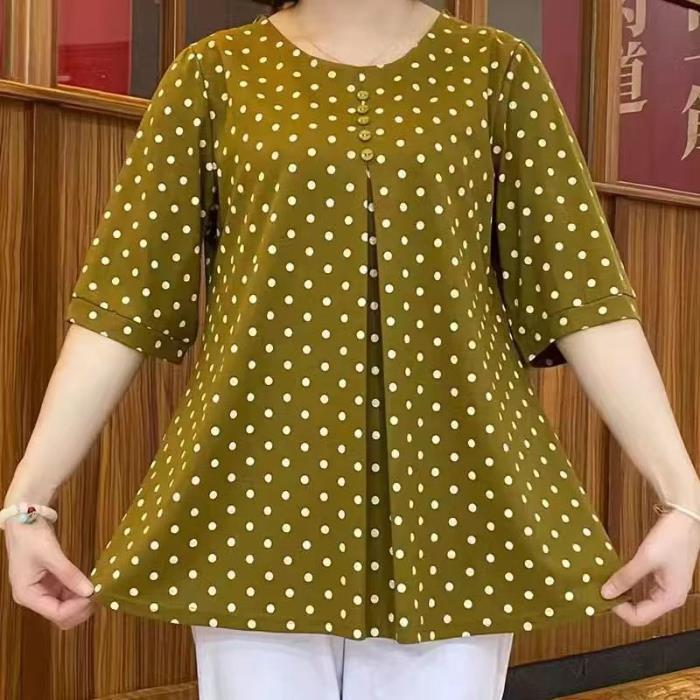 ✨【Cumpărați 1 obțineți 1】💞[L-5XL] 2026 Camasa noua cu imprimeu cu buline de toamna