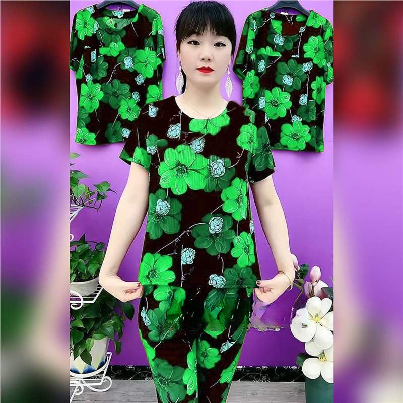 【30%OFF】🔥Cumpărați 1 obțineți 1 gratuit🔥【Top + Pantaloni】【S-4XL】😍Costum subțire din două piese, elegant, casual, din mătase glacială