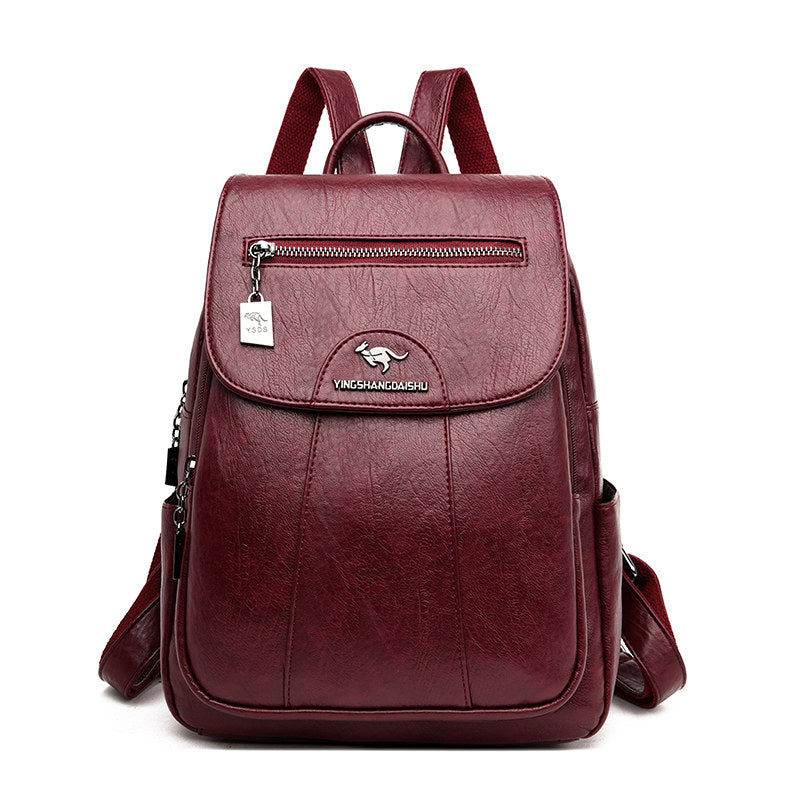 👜🎒【Reducere de preț în timp limitat】Rucsac de călătorie retro din piele moale pentru femei