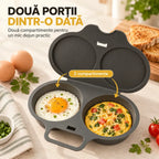 🍳 Formă pentru ouă la abur/prăjite, de calitate alimentară, pentru cuptorul cu microunde [Cumpără una și primești una gratis – primești 2 bucăți] | Un mic dejun sănătos și fără ulei, gata în câteva minute 🥪