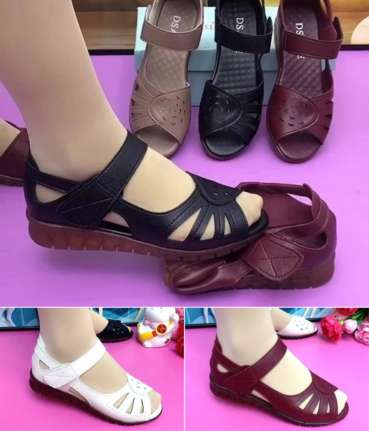 🔥【35-41】Sandale confortabile de damă din piele naturală cu talpă moale