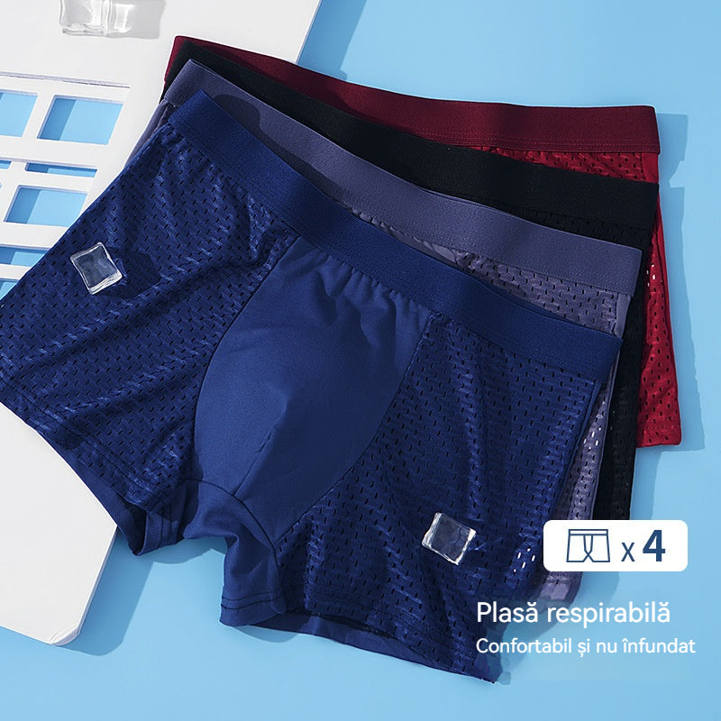 【🔥Vânzare fierbinte】Slip boxer pentru bărbați, confortabili și respirabili, din plasă
