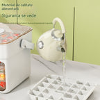 【50 de tăvițe pentru cuburi de gheață】🧊Preparare rapidă a gheții ✨ Aparat de gheață + Cutie de depozitare a gheții + Lingură pentru gheață