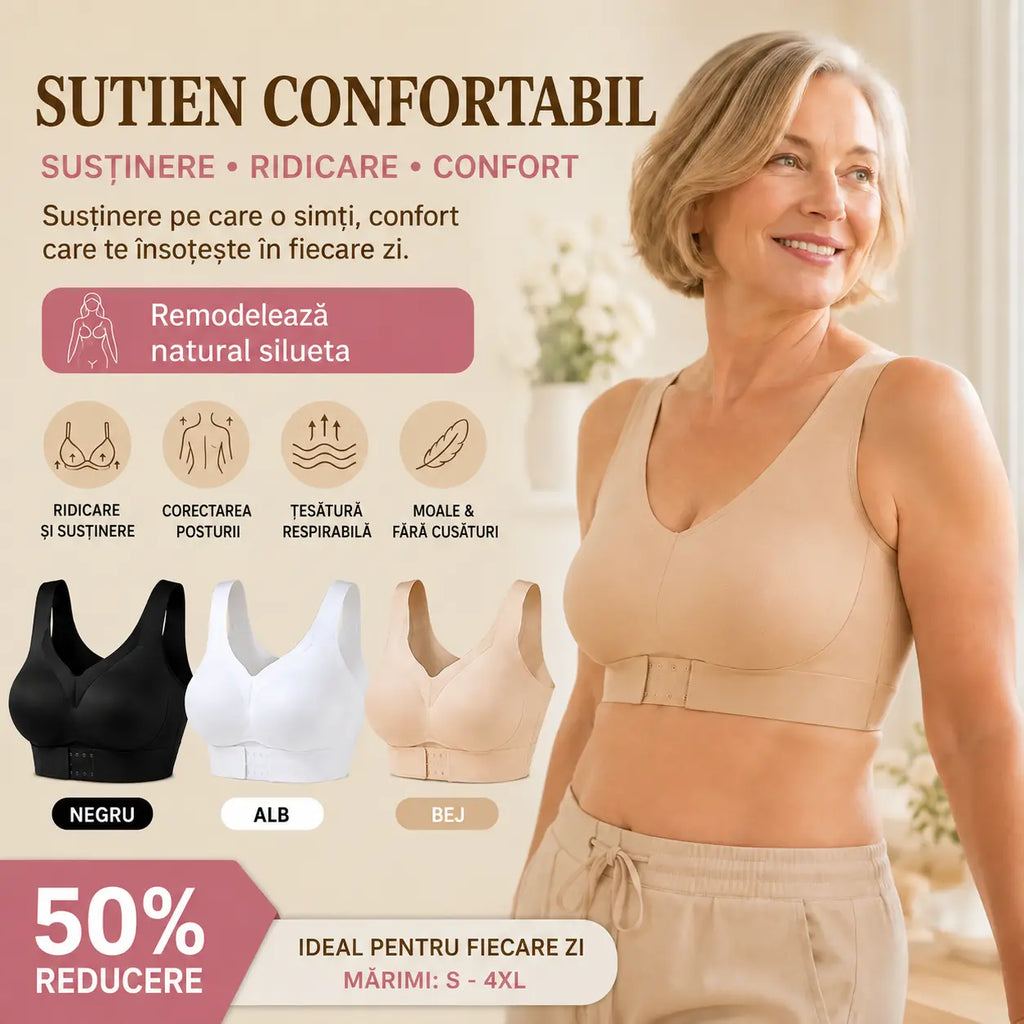 【✨Cumpără 1 și primești 2 gratis — pachet de 3 bucăți】Sutien modelator pentru femei, ajută la corectarea liniei spatelui 💋