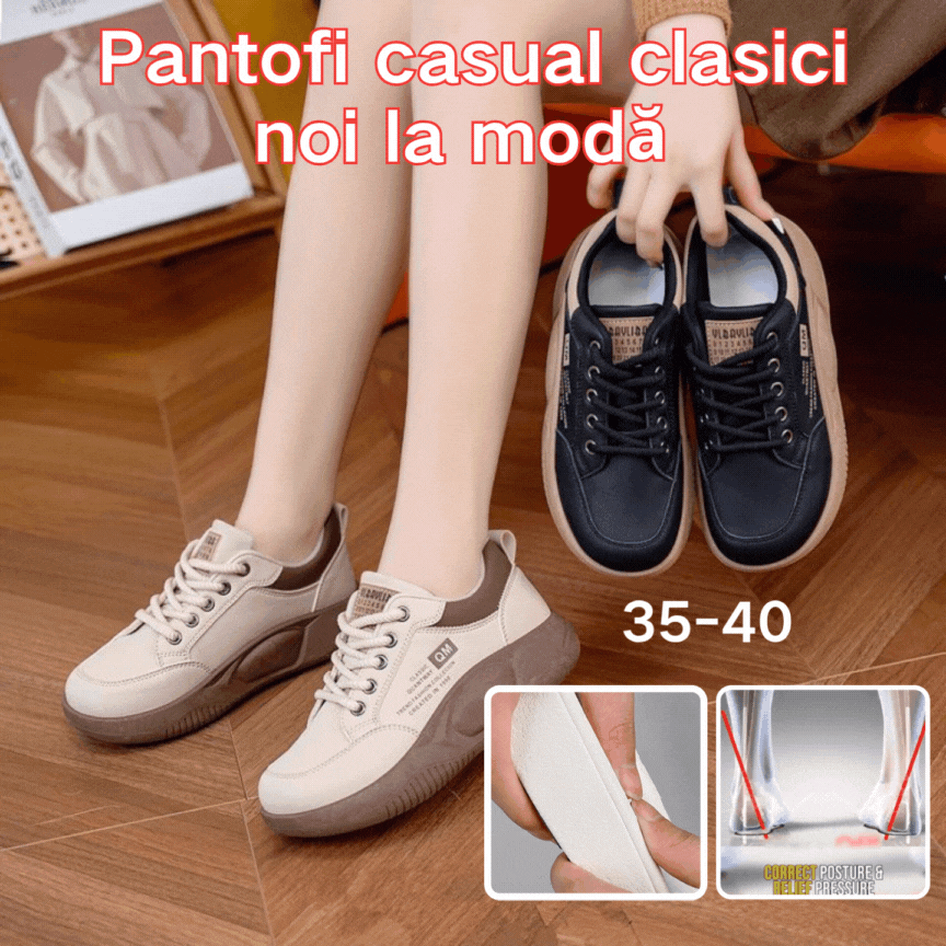 👟【35-40】Pantofi casual la modă cu talpă groasă, model nou, 2026