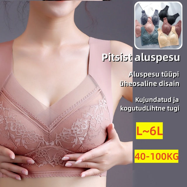 🔥【Cumpără 2 primești 2 gratis】Vânzare fierbinte👙【40-110 KG】 Sutien confortabil, fără cusături, din dantelă