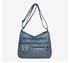 👜【Piele Naturală de Calitate Premium】Geantă Mare de Umăr din Piele Moale cu Compartimente Multiple