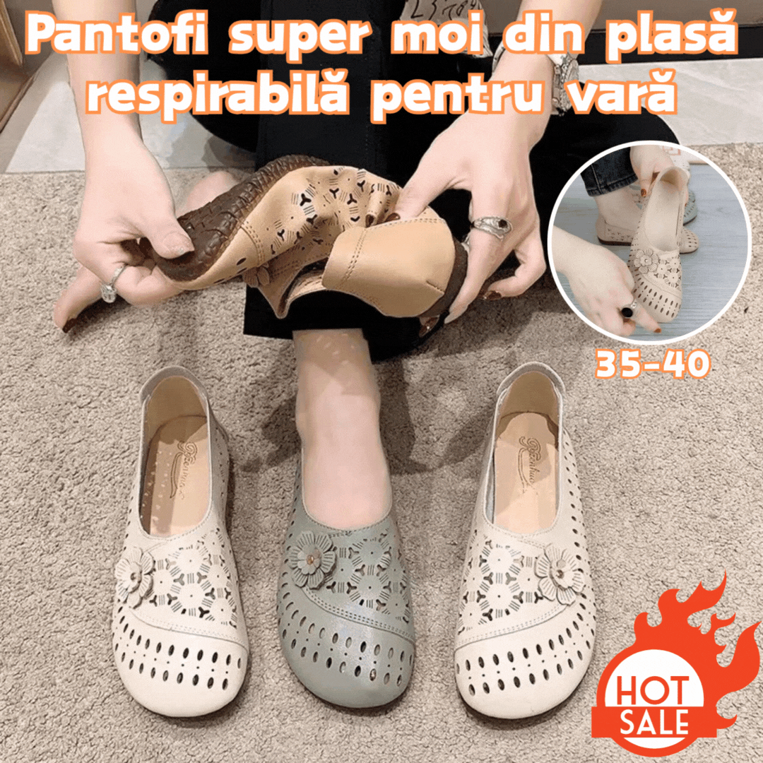 ✨【35-40】Pantofi de dama，Pantofi cu talpă moale anti-alunecare din piele de vacă