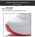 🔥【Super Valoare】🔥【35-40】Tenisi noi din piele naturală cu talpă groasă (înălțime 8 cm)