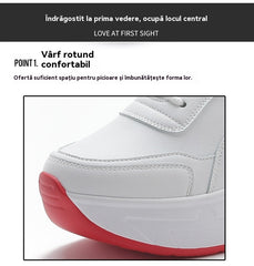 🔥【Super Valoare】🔥【35-40】Tenisi noi din piele naturală cu talpă groasă (înălțime 8 cm)