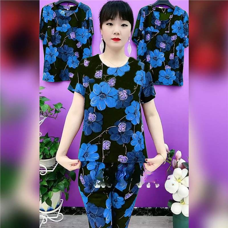 【30%OFF】🔥Cumpărați 1 obțineți 1 gratuit🔥【Top + Pantaloni】【S-4XL】😍Costum subțire din două piese, elegant, casual, din mătase glacială