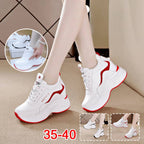 🔥【Super Valoare】🔥【35-40】Tenisi noi din piele naturală cu talpă groasă (înălțime 8 cm)