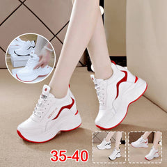 🔥【Super Valoare】🔥【35-40】Tenisi noi din piele naturală cu talpă groasă (înălțime 8 cm)