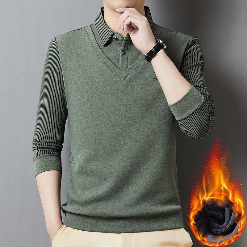 👔【M-4XL】Top cald pentru bărbați din cașmir premium, din două piese, all-in-one
