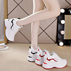 🔥【Super Valoare】🔥【35-40】Tenisi noi din piele naturală cu talpă groasă (înălțime 8 cm)