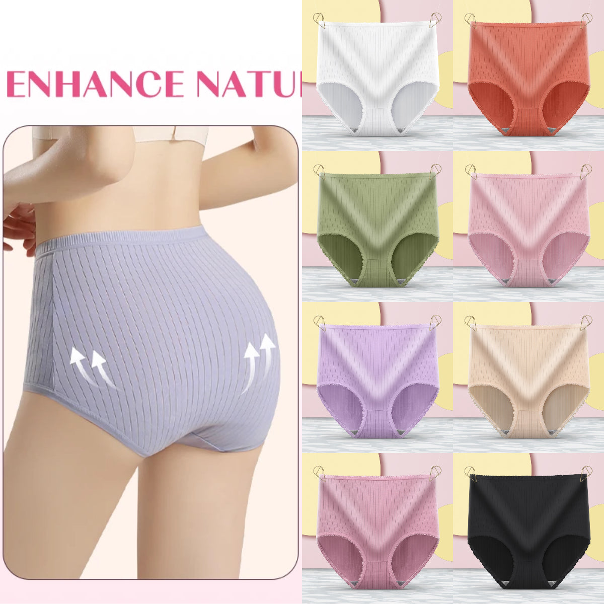 🔥【1 set de 8 piese】🔥Ultima zi cu 50% reducere: Chiloți antibacterieni impermeabili cu talie înaltă