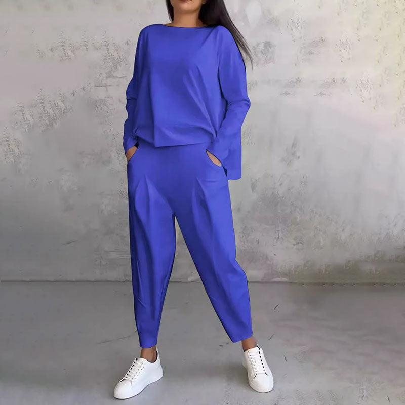 💥💥Set sport casual din bumbac pentru femei, top + pantaloni