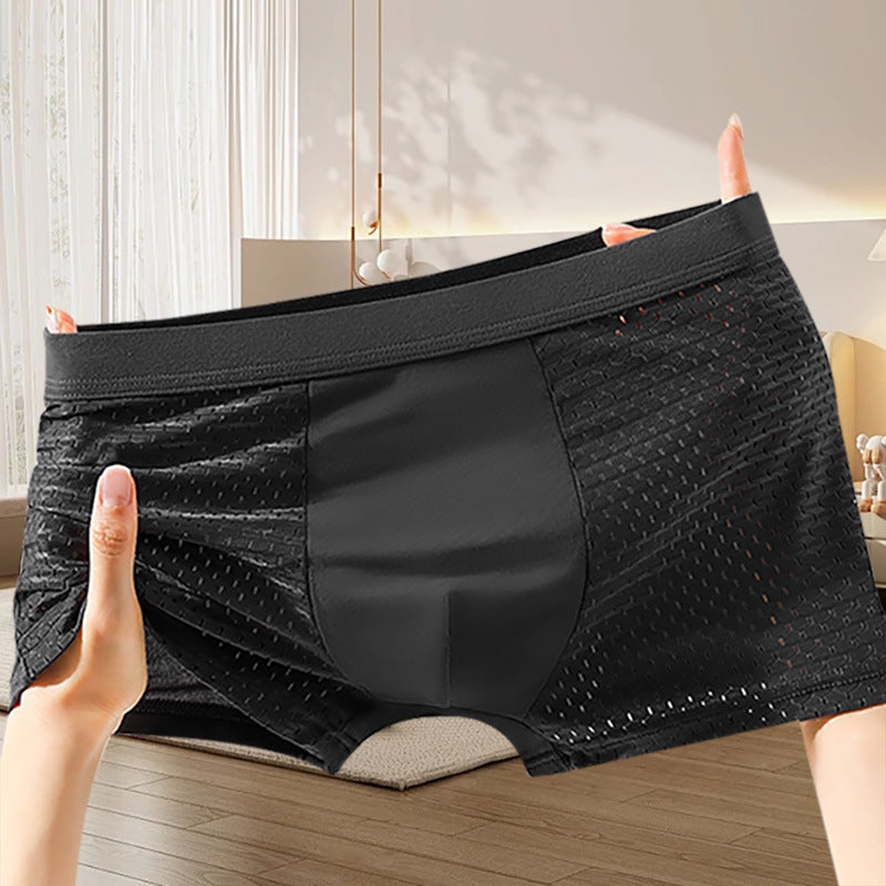 【🔥Vânzare fierbinte】Slip boxer pentru bărbați, confortabili și respirabili, din plasă