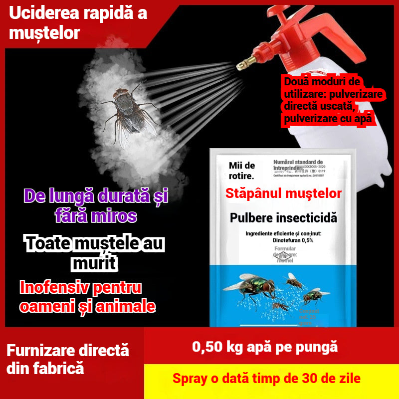 🔥【Primești 10 pachete】 🦟❤️Insecticid puternic – omoară țânțari, muște, purici, lăcuste și gândaci! 1 plic la 500 ml de apă.