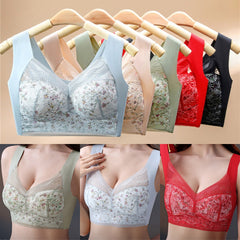 🔥🔥【Cumpărați 3, primiți 3 gratuit】【6 buc】💕🎁【40kg-100kg】Sutien de mărime mare din mătase de gheață fără cusături, respirabil și reglabil