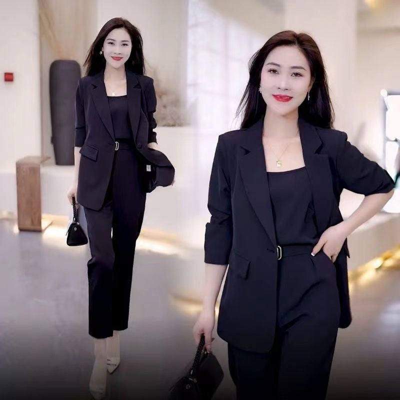 🏆【Jacheta + vesta + pantaloni】2026 Primavara si Toamna Noua Moda Costum Casual Costum din trei piese