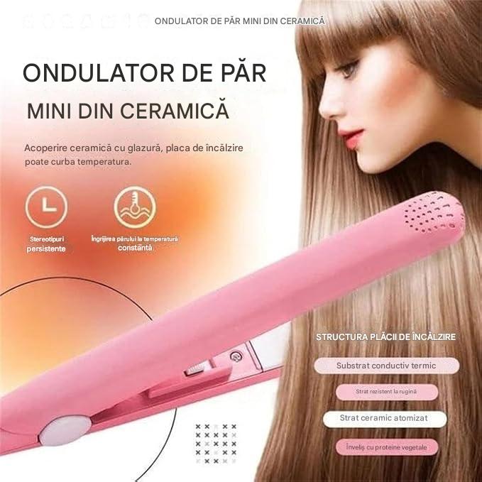 【49 la sută reducere! Promotie, livrare in 7 zile】[Cumpărați 1 obțineți 1 gratuit] 🔥Mini clemă de îndreptare ceramică cu ioni negativi - Ondulează/îndreaptă rapid părul fără să-l deterioreze.