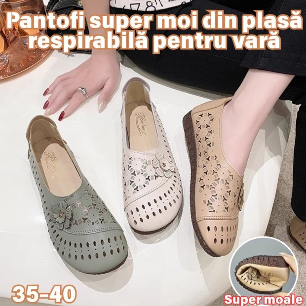 ✨【35-40】Pantofi de dama，Pantofi cu talpă moale anti-alunecare din piele de vacă