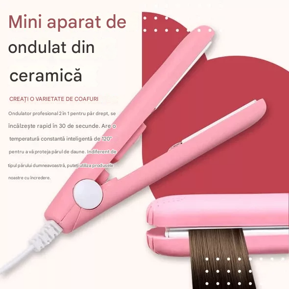 【49 la sută reducere! Promotie, livrare in 7 zile】[Cumpărați 1 obțineți 1 gratuit] 🔥Mini clemă de îndreptare ceramică cu ioni negativi - Ondulează/îndreaptă rapid părul fără să-l deterioreze.